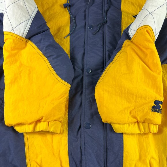 VTG 90s Starter Notre Dame Fightin Irish Jacket Extra Large Full Zip Puffer Coat - Picture 3 of 15